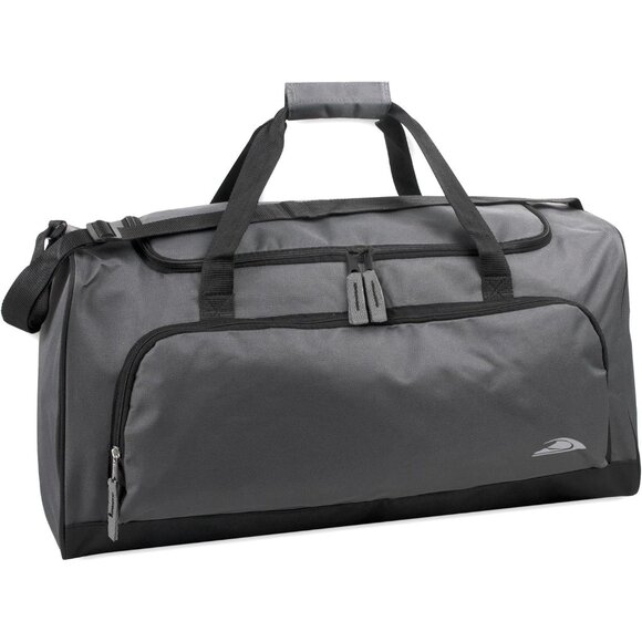 24 Inch Men & Women Grey Lightweight Canvas Duffle Gym Sports Equipment Bags - Picture 1 of 9